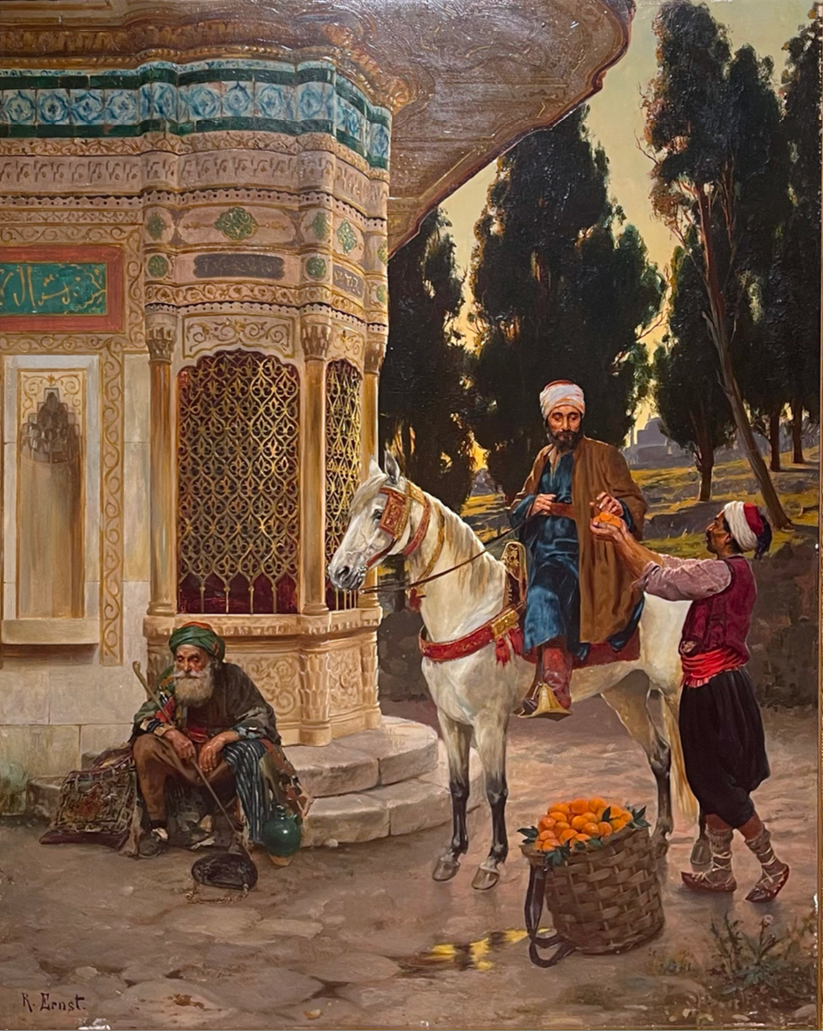 RUDOLF ERNST -  SULTAN III.AHMED ÇEŞMESİ ÖNÜNDE PORTAKAL SATICISI